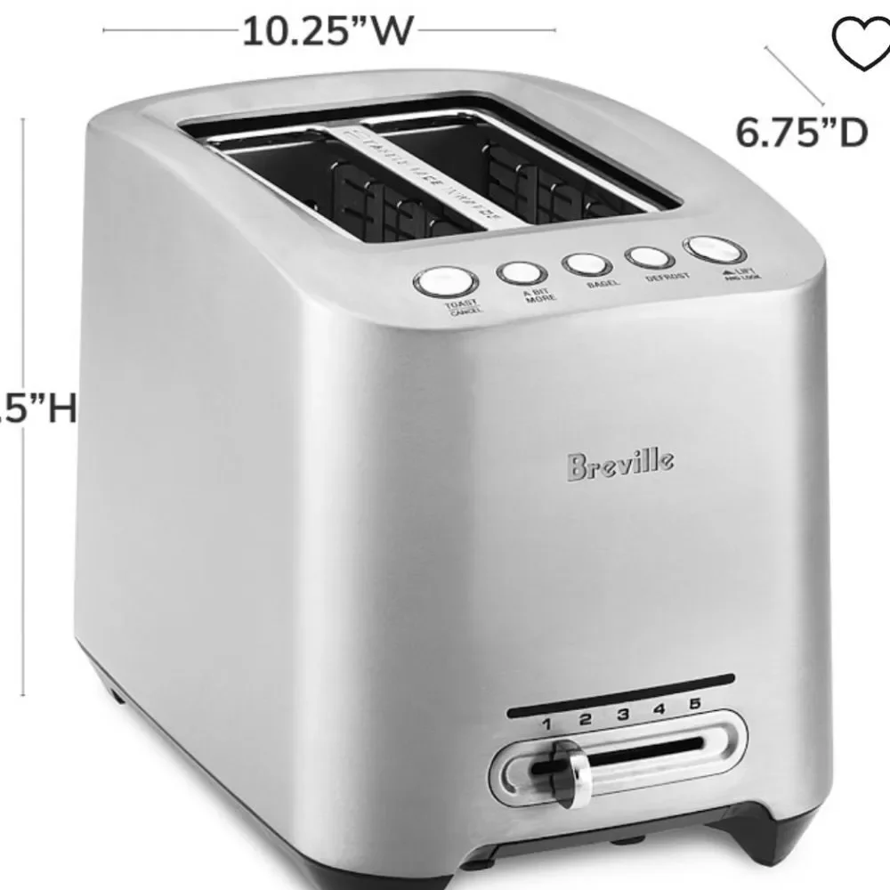Breville The Die-cast Smart Toaster 2-Slice Motorized Toaster